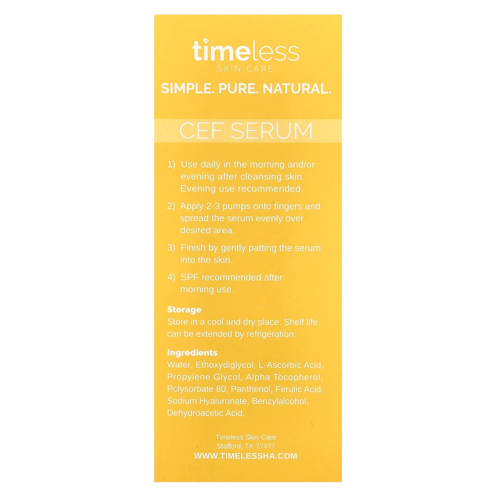 Timeless Skin Care, Сыворотка с 20% витамином C, 30 мл (1 жидк. унц.)