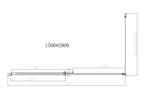 Душевой уголок Vincea Дайс (Dice) VSR-4D8015CL, 1500*800, хром, стекло прозрачное