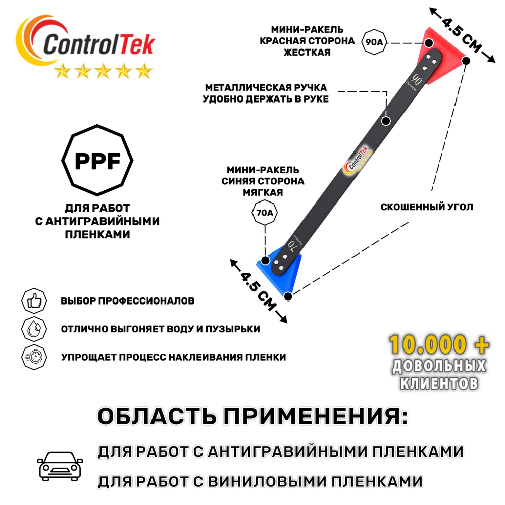Двухсторонний мини ракель для работы с PPF GА219
