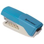 Степлер №24/6, 26/6 BRAUBERG "ADVANCED", до 20 листов, с антистеплером, голубой, 228749