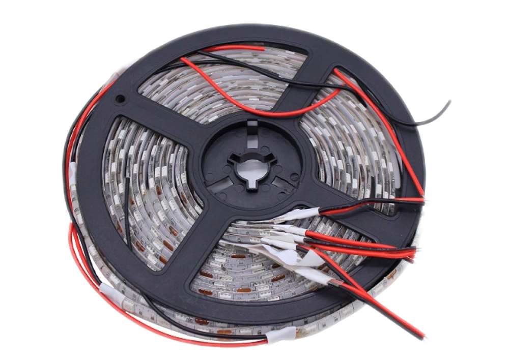 Светодиодная полоса 5м 5050 КРУПНЫЙ крист 1Mх5шт СИНЯЯ 24V (LED-TAPE-24V-5M1M-BLUE)