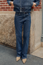 ДЖИНСЫ Z1975 ПРЯМОГО КРОЯ С НИЗКОЙ ПОСАДКОЙ В ПОЛОСКУ — ZARA