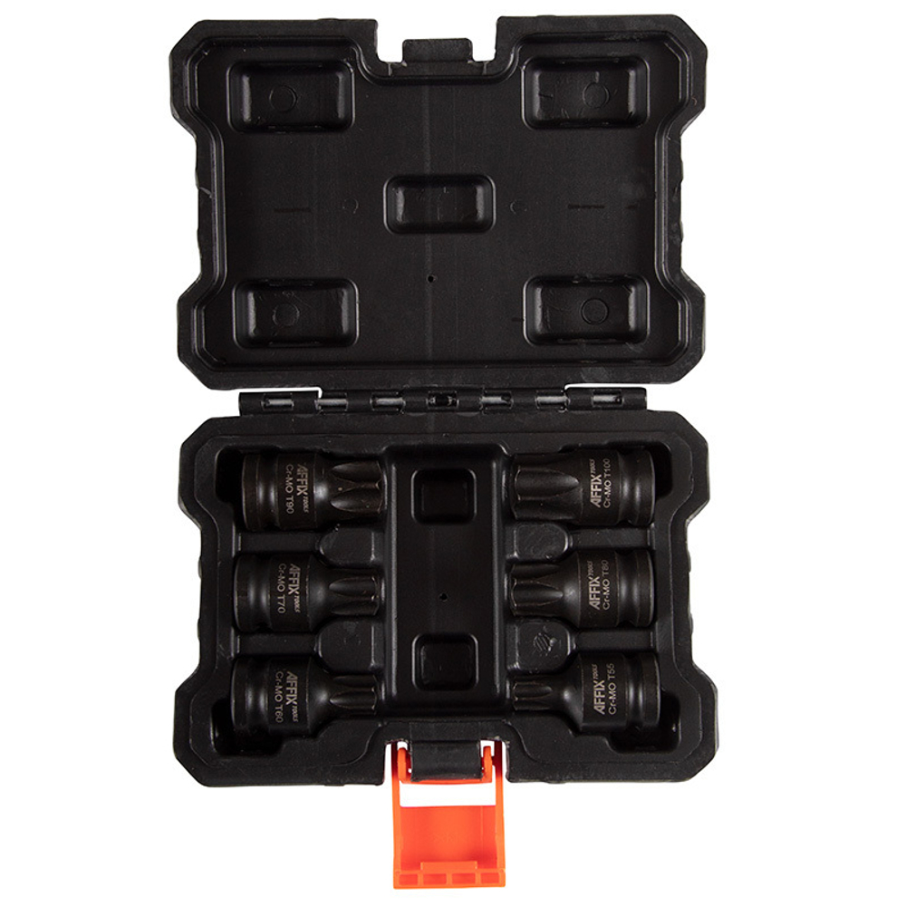 AFFIX (AF00742006C) Набор ударных торцевых насадок 1/2", TORX, Т55-Т100 мм, L = 44 мм, 6 предметов