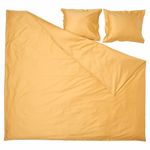 Комплект постельного белья IKEA LUKTJASMIN (ЛЮКТЭСМИН), Двуспальный, Желтый, 240x220, 50x80 см