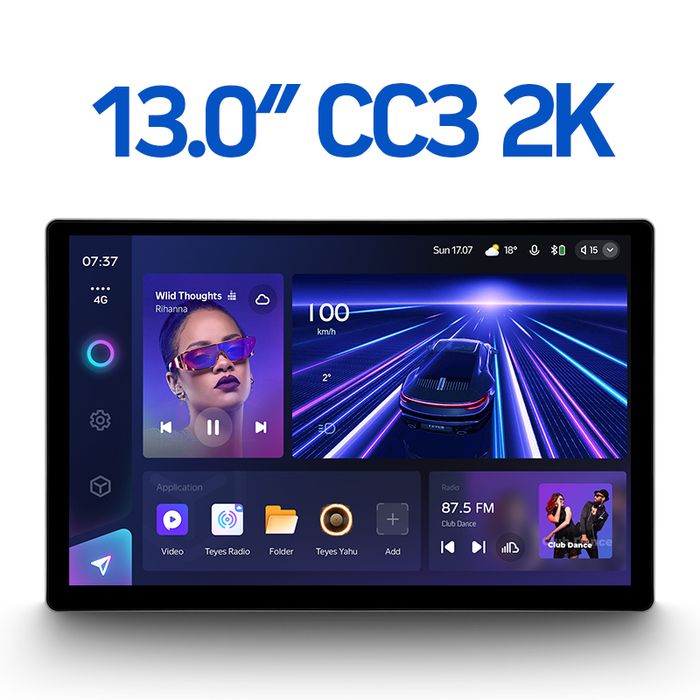 Магнитола для Nissan X-Trail T30 2000-2003 - Teyes CC3-2K монитор 13", QLED+2K, Android 10, Быстрая, 4G SIM-слот, CarPlay