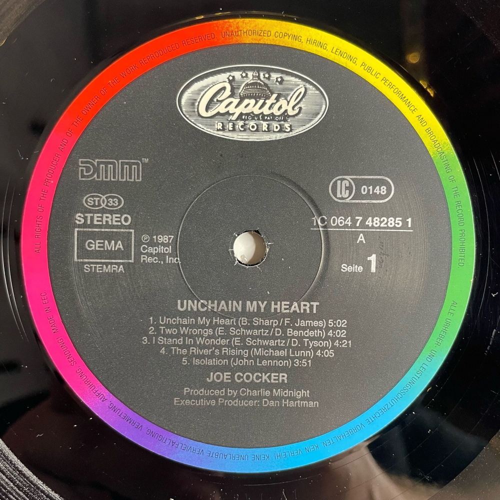Винтажная виниловая пластинка LP Joe Cocker Unchain My Heart (Germany 1987) Trust In Me