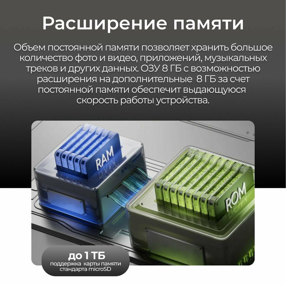 Смартфон TECNO SPARK 30 Pro 8/256ГБ (Ростест), Dual nano SIM, Obsidian Edge