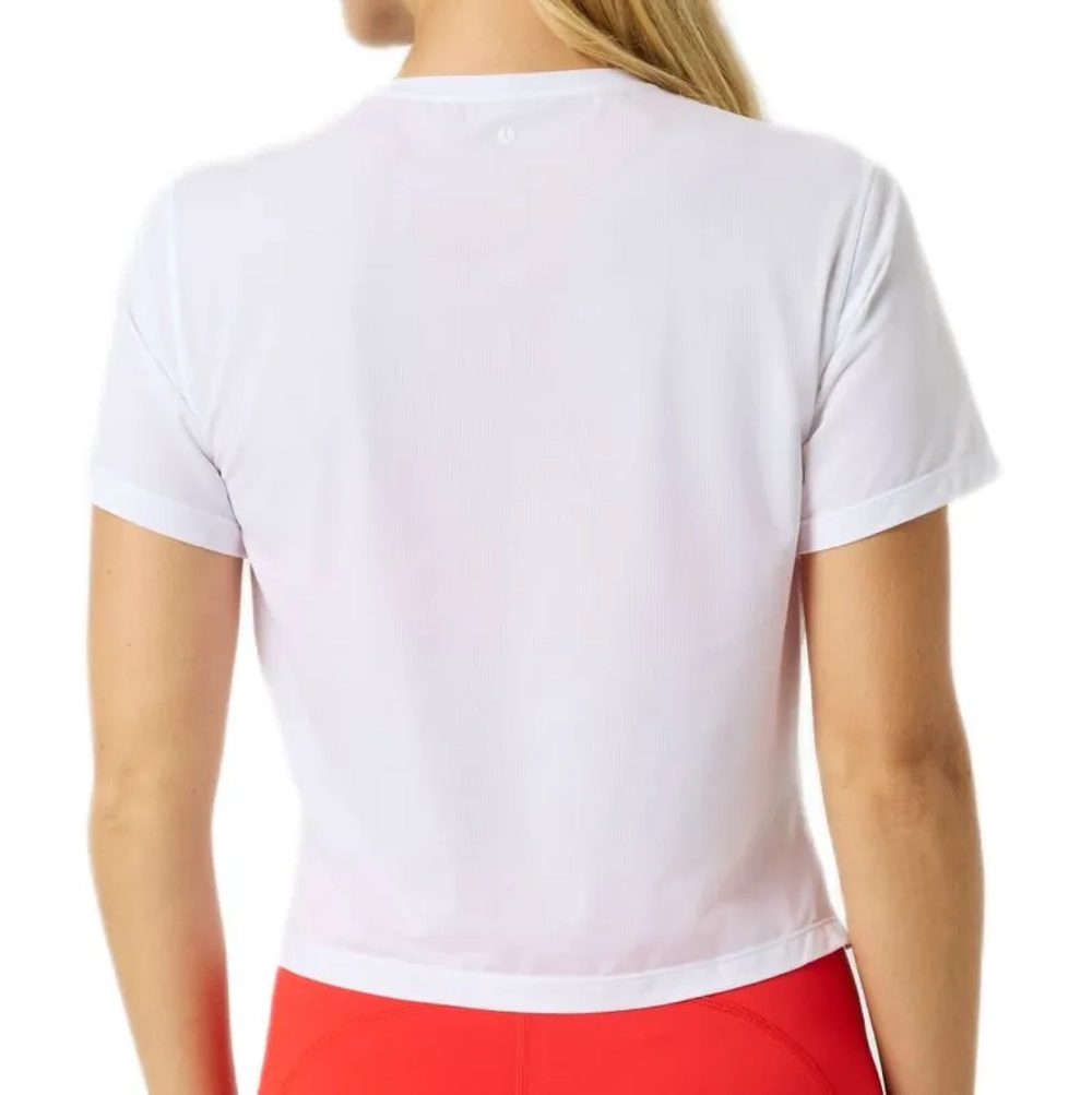 Женская теннисная футболка Björn Borg Cropped - brilliant white