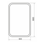 Зеркало Comforty Пион 60 светодиодная подсветка, бесконтактный сенсор 600*800