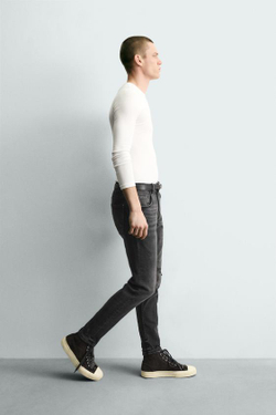 ZARA ДЖИНСЫ SKINNY FIT, УГОЛЬНЫЙ
