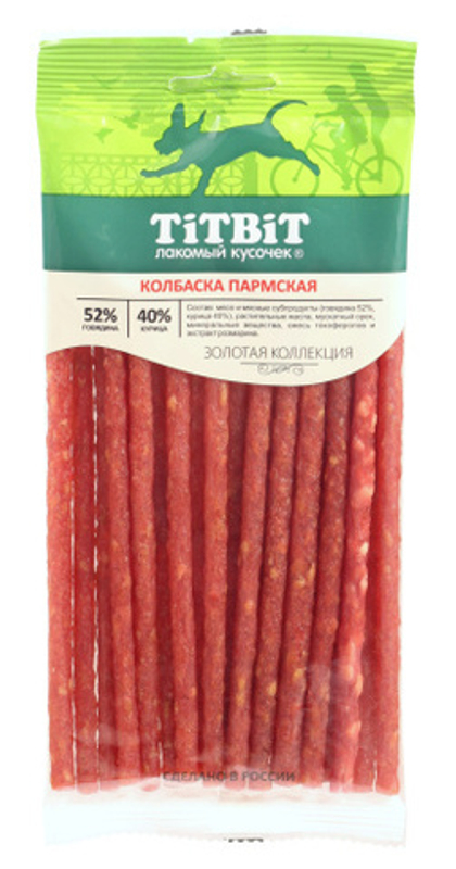 TITBIT Золотая коллекция Лакомство для собак Колбаса пармская, 120 г