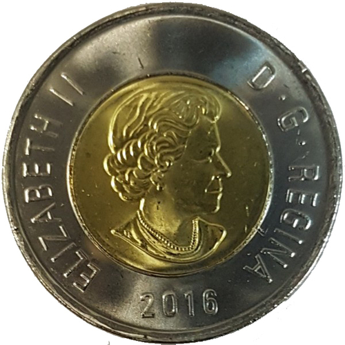 2 доллара Белый медведь (с голограммой) 2016 UNC