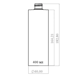 Флакон ПНД 400 мл (24) Цилиндр белый