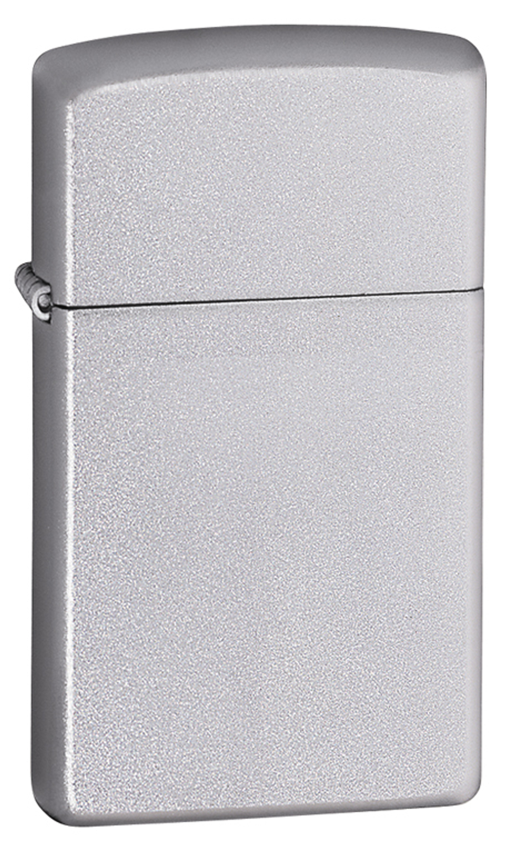 Зажигалка Zippo Slim Satin Chrome, латунь/сталь, серебристая, матовая, 30х10x55 мм