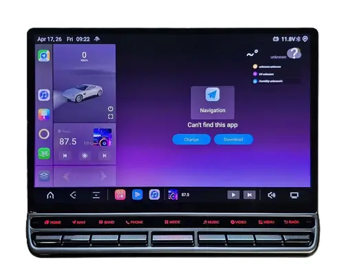 Магнитола в 9"/10" рамку с QLed+2K экраном 12.5" - Kuberg Android 13, Быстрейшая, CarPlay, 4G SIM-слот