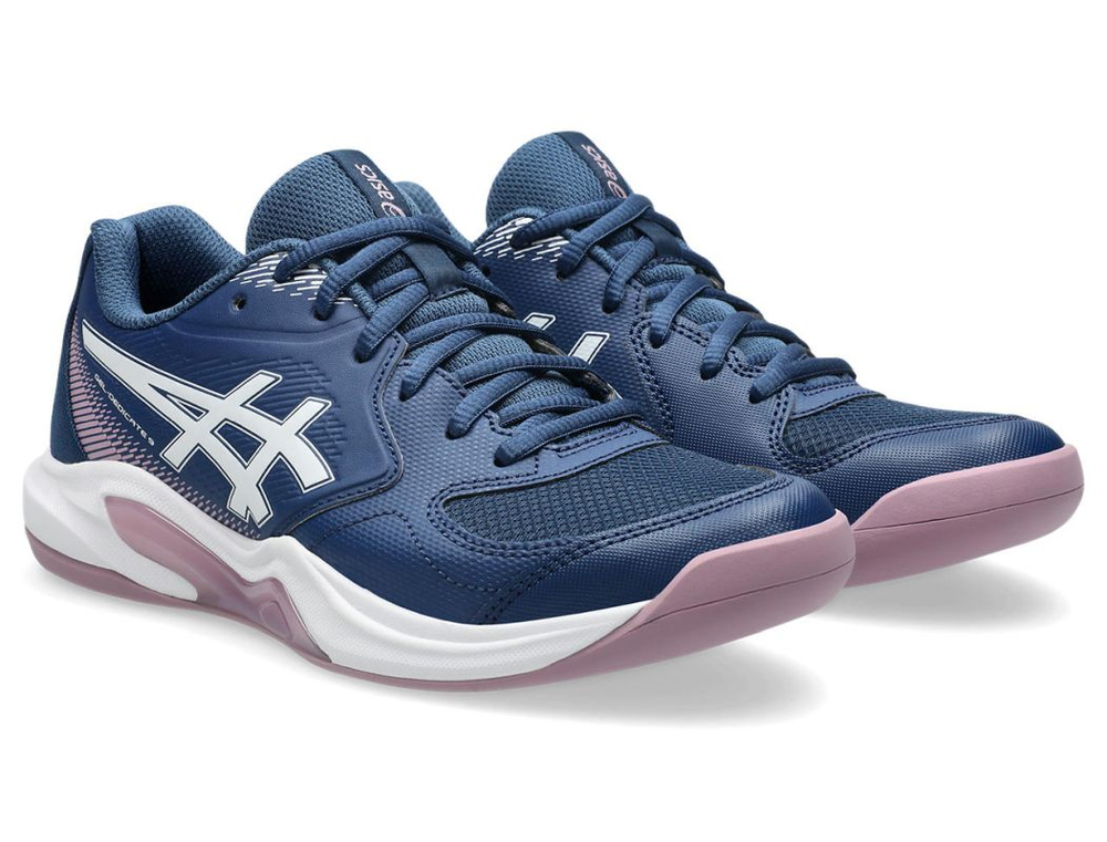 Женские теннисные кроссовки Asics Gel-Dedicate 9 Indoor - independence blue/white