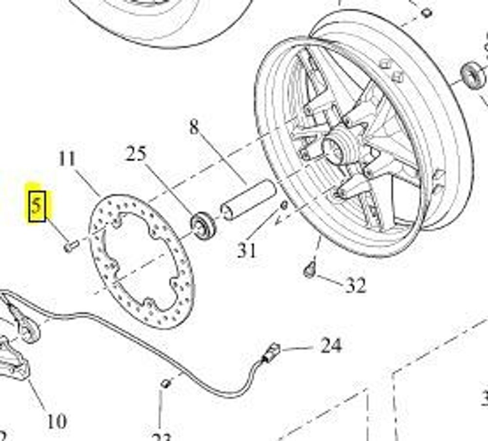 41500020 Болт тормозного диска Harley-Davidson 41500020 Болт тормозного диска Harley-Davidson