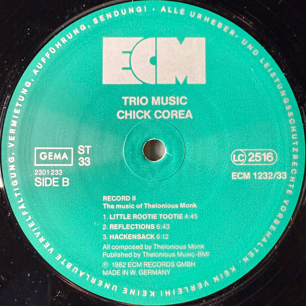 Chick Corea, Miroslav Vitous, Roy Haynes ‎– Trio Music 2LP (Германия 1982г.) ECM