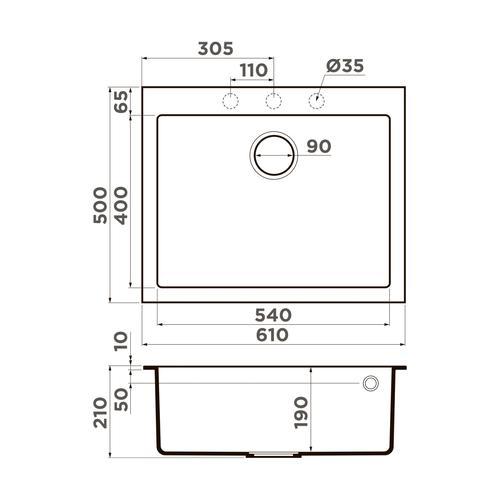 кухонная мойка Omoikiri Bosen 61A-WH Artceramic/белый