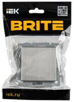 BRITE Выключатель 1-клавишный самовозвратный 10А ВС10-1-4-БрГН металл хром/никель IEK