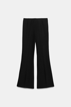 ZARA БРЮКИ FLARE С ЗАНИЖЕННОЙ ТАЛИЕЙ, ЧЕРНЫЙ