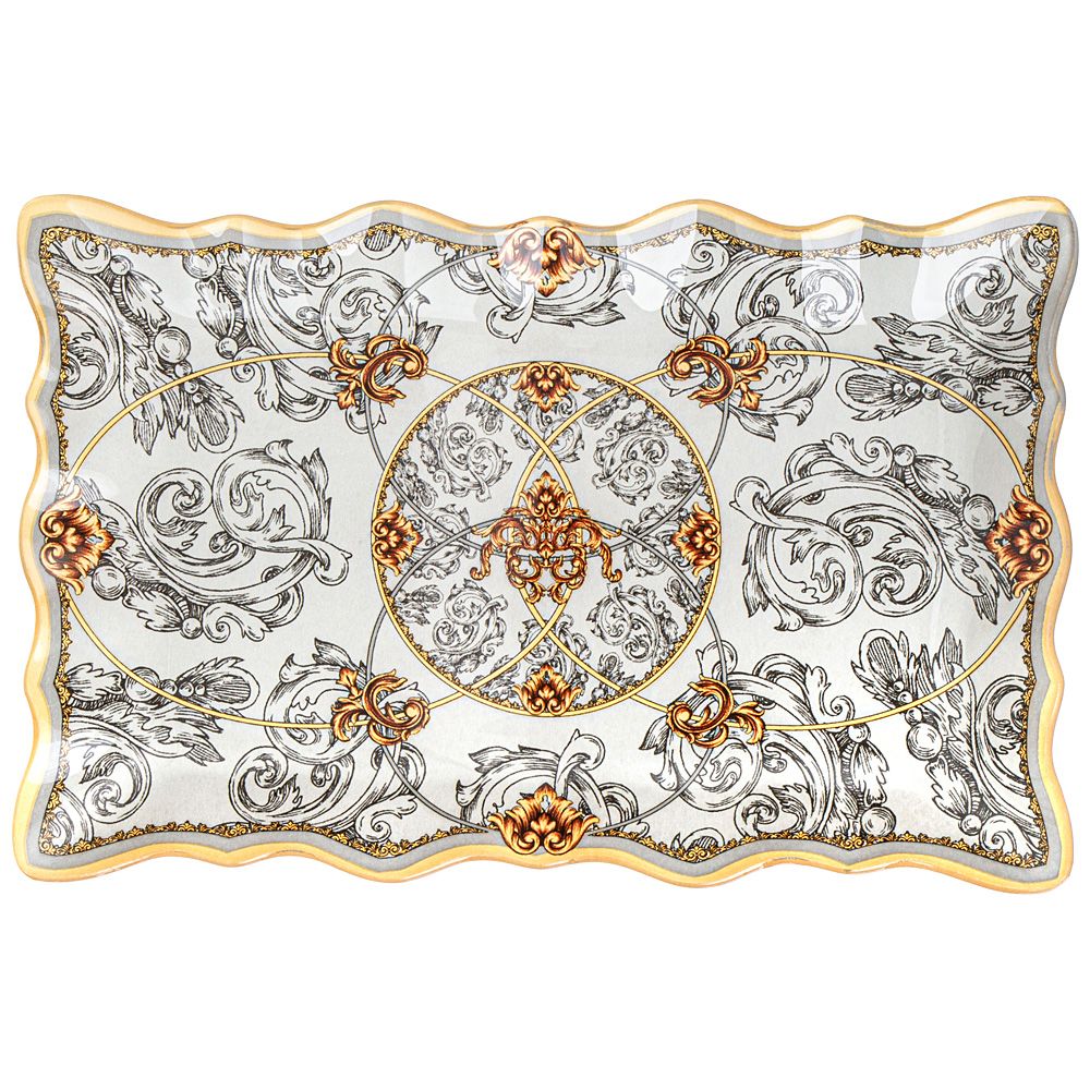 БЛЮДО ДЛЯ СЕРВИРОВКИ КОЛЛЕКЦИЯ "MONOGRAM" 25*16*2 СМ МАЛ. УП. = 6 ШТ. (МИН.ПАРТИЯ)