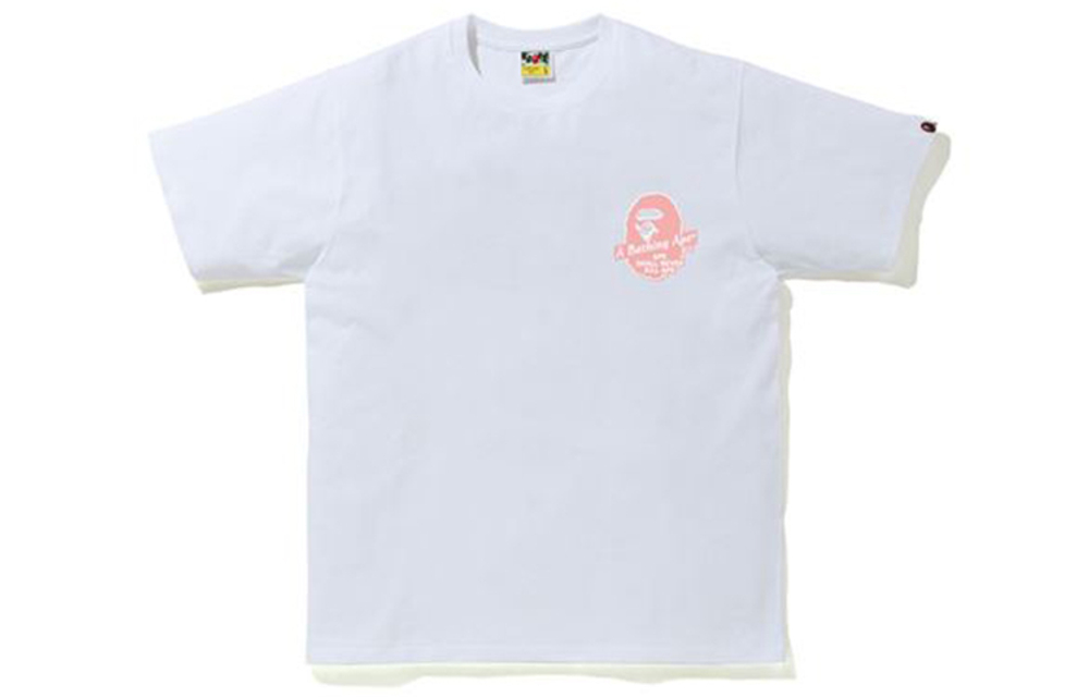 A Bathing Ape A Bathing Ape Bathing Ape Circle Tee белый розовый