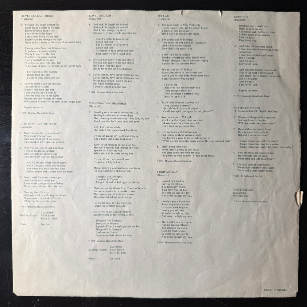 Nazareth - Rampant (Скандинавия 1974г.)