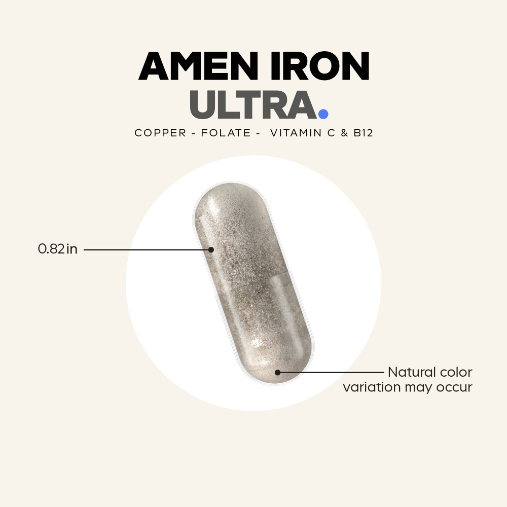Codeage, Amen, Iron Ultra, 60 растительных капсул