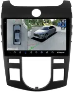 Магнитола для KIA Cerato 2 2008-2013 (климат, рамка черная) - Teyes CC3-2K-360 на Android 10, Быстрая, 2K QLED, CarPlay, 4G SIM-слот, 4 камеры в комплекте