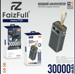 Внешний аккумулятор FaizFull FL36 30000mAh PD22.5W+QC3.0,3A,Micro/Type-C/Lightning+4xUSB+2 встр каб