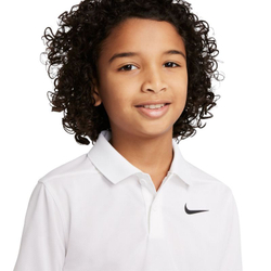 Футболка для мальчика теннисная Nike Dri-Fit Victory Golf Polo - white/black