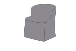 Чехол на стул малый, цвет серый 60×60×78 (60) см