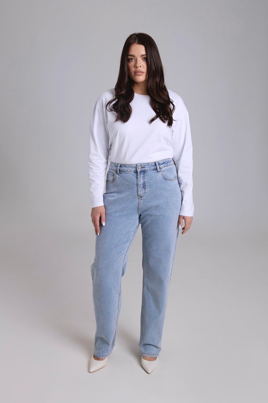 Джинсы straight fit, синий