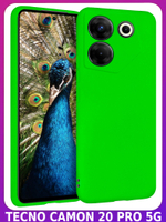 Мягкий Soft Touch чехол из силикона для TECNO CAMON 20 PRO 5G (не 4G!) с бархатной подкладкой