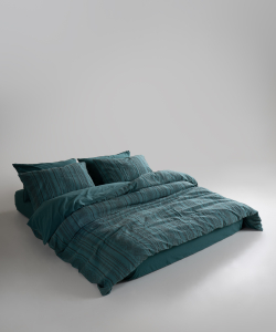 Lımasso КПБ 4 пр. Coastal Trio Dark Green ЕВРО пододеяльник 200*220, простынь 240*260, наволочки 50*70 2шт