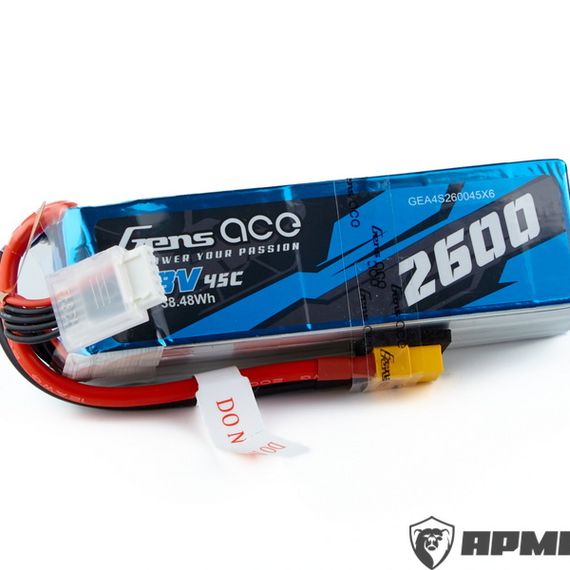 Аккумулятор GENS ACE 4S 2600мАч 14,8В 45C