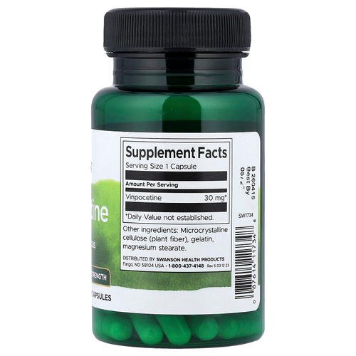 Swanson Vitamins, Винпоцетин, 30 мг, 60 капсул