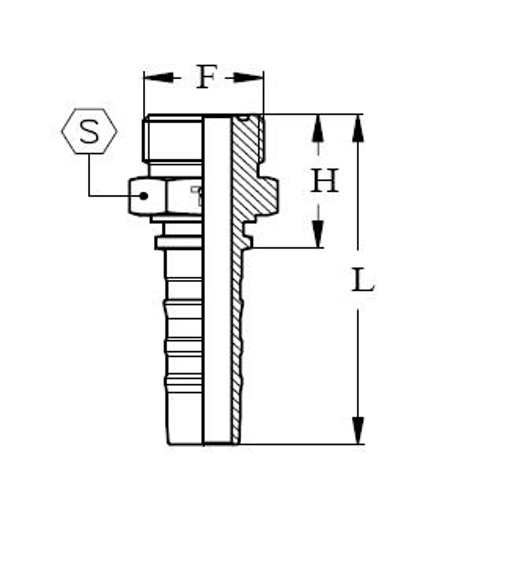 Фитинг DN 38 ORFS (Ш) 2 CS