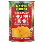 Native Forest, 100% органические кусочки ананаса, 400 г (14 унций)