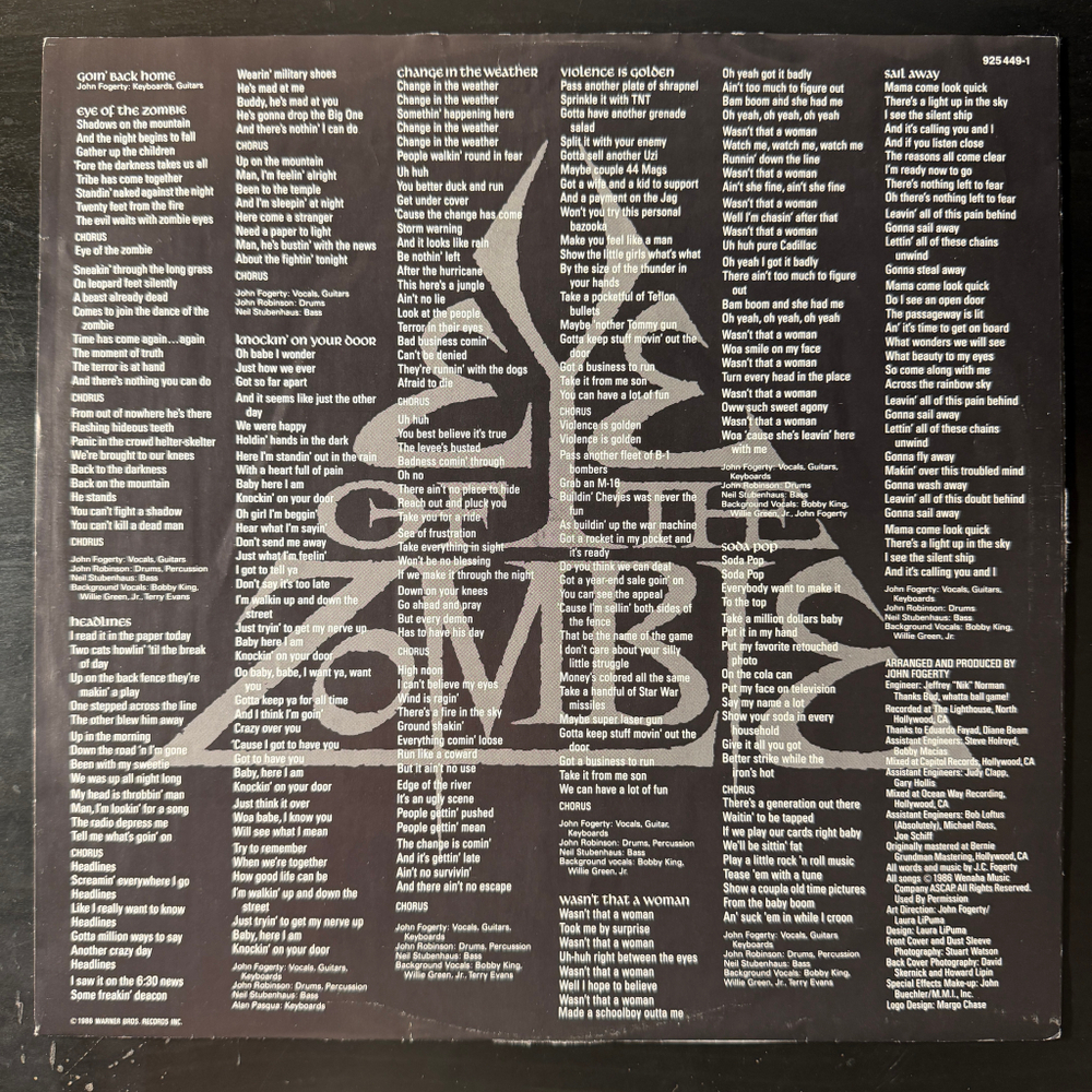 John Fogerty- Eye Of The Zombie (Германия 1986г.)
