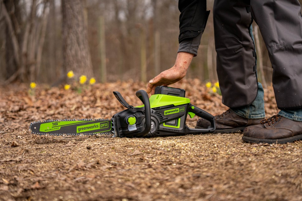 Цепная пила аккумуляторная GreenWorks GD60CS25, 60V, 40 см, бесщеточная, 2500 Вт, без АКБ и ЗУ (2008907)