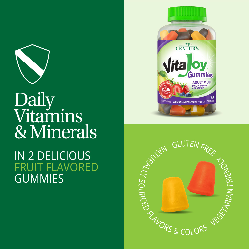 21st Century, VitaJoy®, мультивитамины для взрослых, со вкусом фруктов, 120 жевательных таблеток