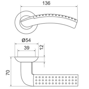 Ручка дверная ARMADILLO LIBRA LD26-1SN/CP-3 мат.никель/хром /13739/