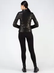 Кожаная куртка осень натуральная косуха