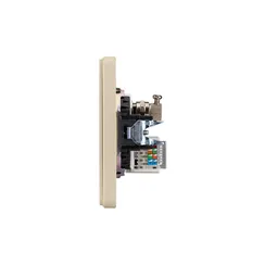 Розетка TV+RJ45 Cat 6 KRANZ Miele Round Шелк KR-78-0722-7