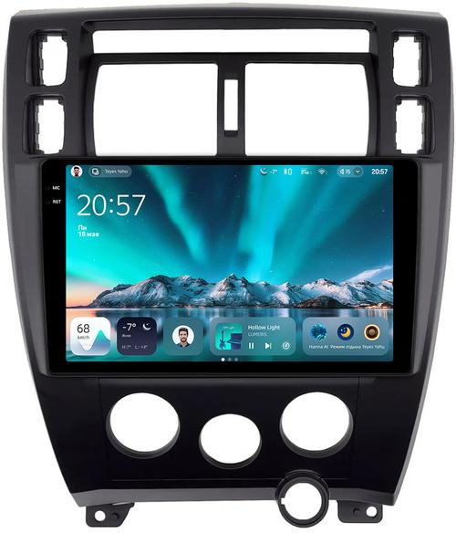Магнитола для Hyundai Tucson 1 2004-2009 (рамка черная) - Teyes CC4 монитор 10.36" 2K QLED на Android 14, Быстрейшая, Snapdragon 680, DSP, CarPlay, 4G SIM-слот