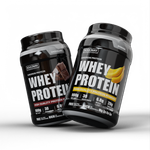 Протеин сывороточный Whey Protein комплект 2 шт. со вкусом банана, шоколада 60 порций 1800 г.