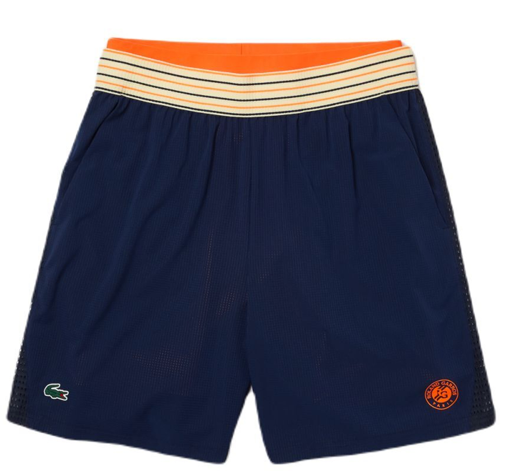 Мужские шорты теннисные Sport Lacoste Roland Garros Edition Pique Shorts - navy blue