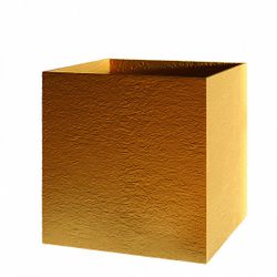 Кашпо CUBE GOLD MAX 50x50x50